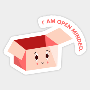 I' am open minded - funny Sticker